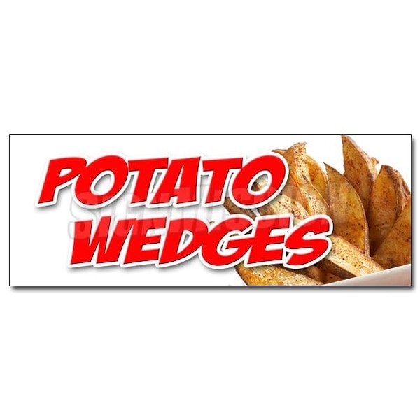 Signmission POTATO WEDGES DECAL sticker fried baked idaho french fries flavored food, D-12 Potato Wedges D-12 Potato Wedges - main